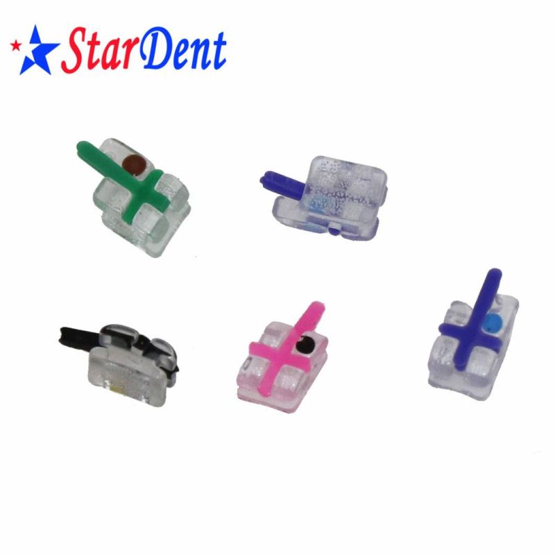 Aesthetic Orthodontic Bracket Sapphire Dental Braces Orthodontic Sapphire Brackets Ceramic Brackets