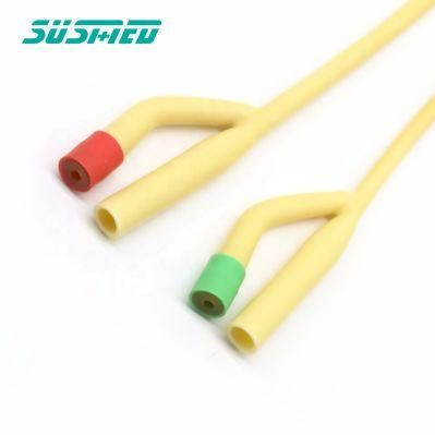 Medical 2-Way Latex Foley Catheter Silicone Coated