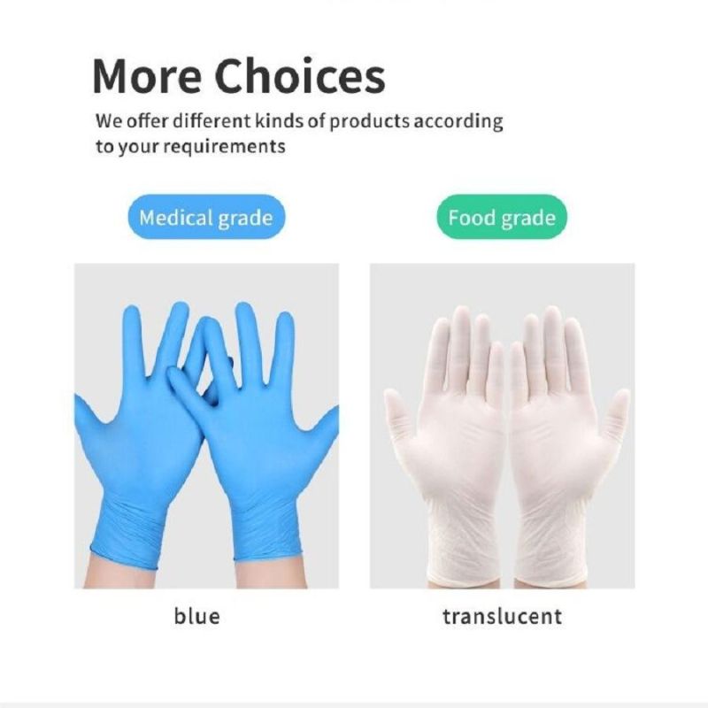 Wholesale Medical Disposable Free Powder Nitrile Latex Gloves