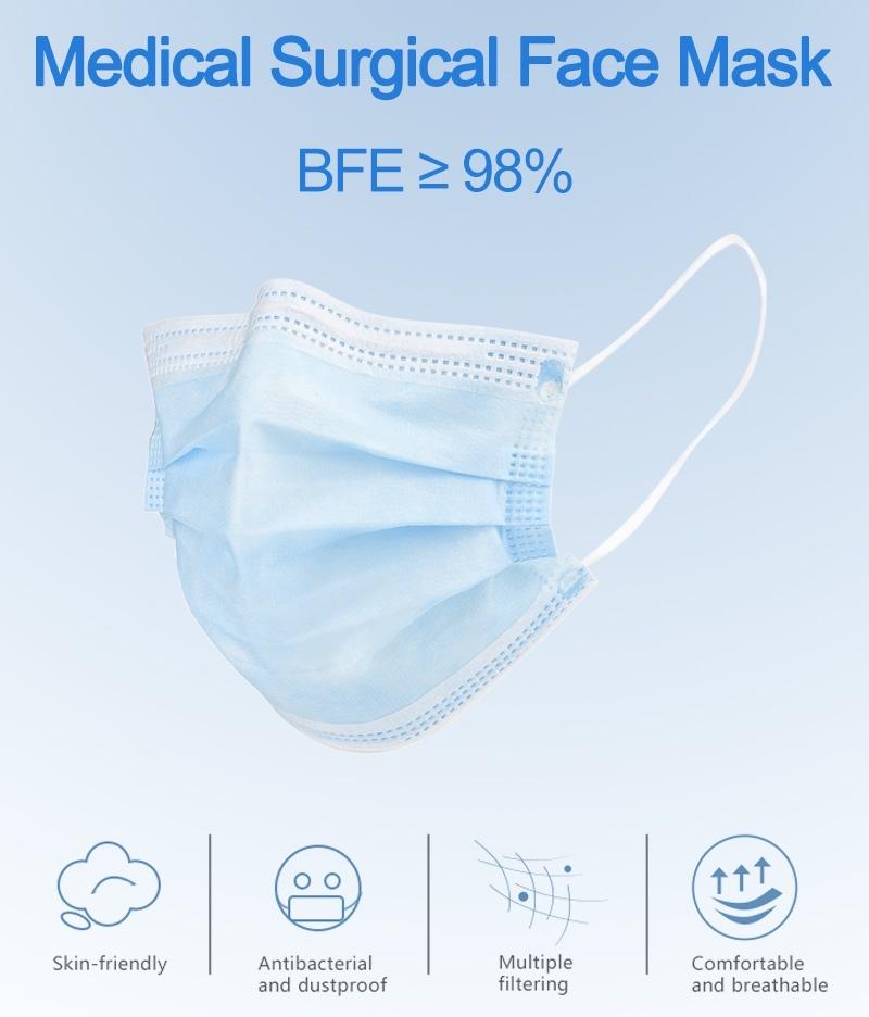 Ce Certified 3ply Disposable Protective Medical Mask