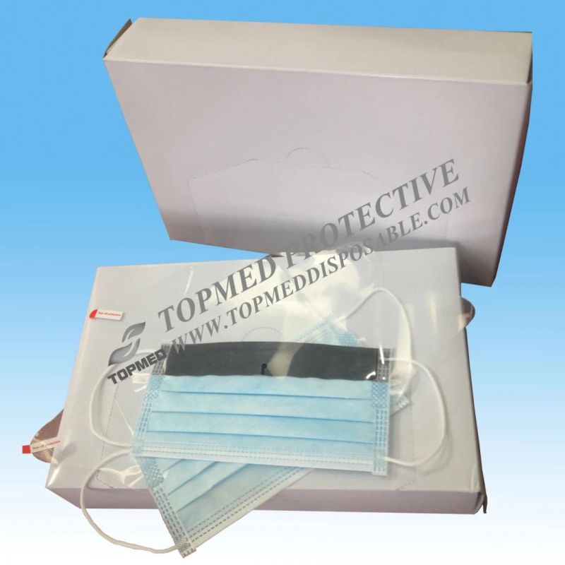 Nonwoven 3 Layer Surgical Mask Anti-Splash Surgical Face Mask with Plastic Shield