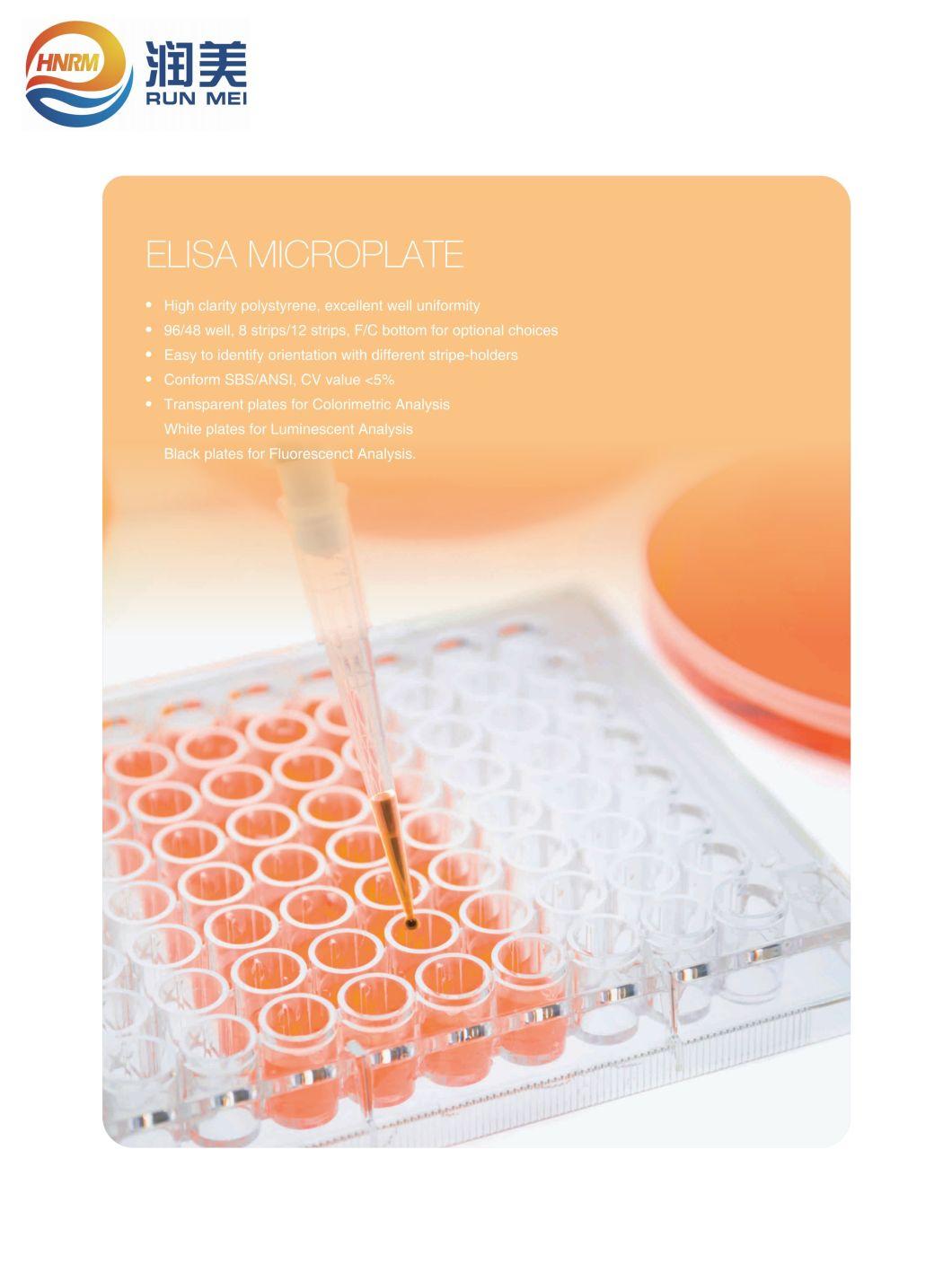 High Clarity Polystyrene Elisa Micro Plate for Lab Consumable