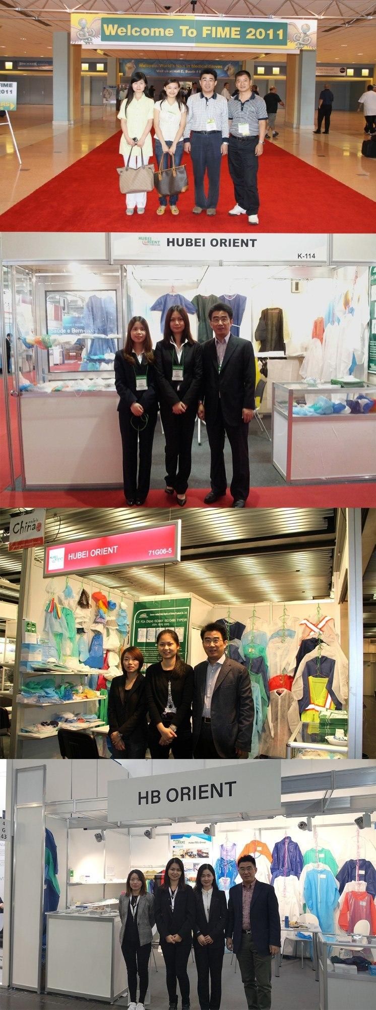China Producing Medical Use Non-Woven Shoe Cover with Non-Slip Stripes Sole for Clinic