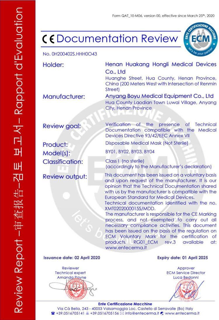 Disposable Nonwoven Hospital Mask with Good Protective
