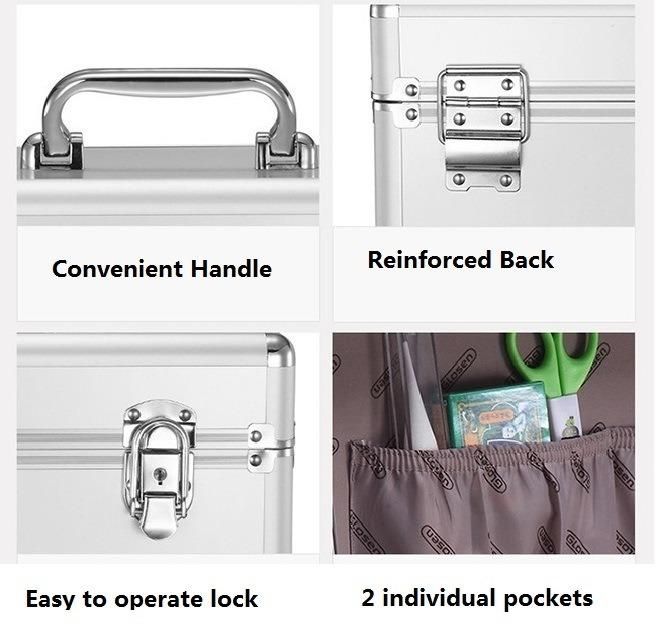 Low MOQ Silver Color Aluminum Lockable First Aid Box