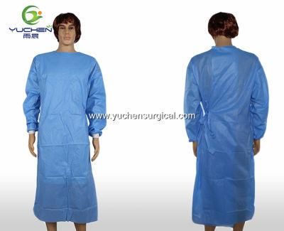 PP Spunbond/SMS/PPE Non Woven Disposable Surgical Gown