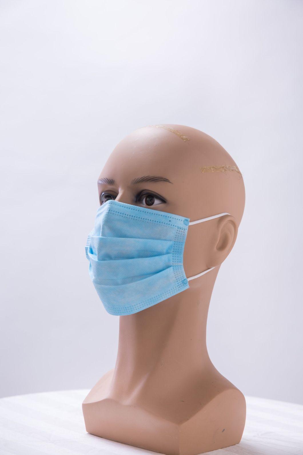 Disposable Protective 3 Ply Non-Woven Face Mask for Dust Virus