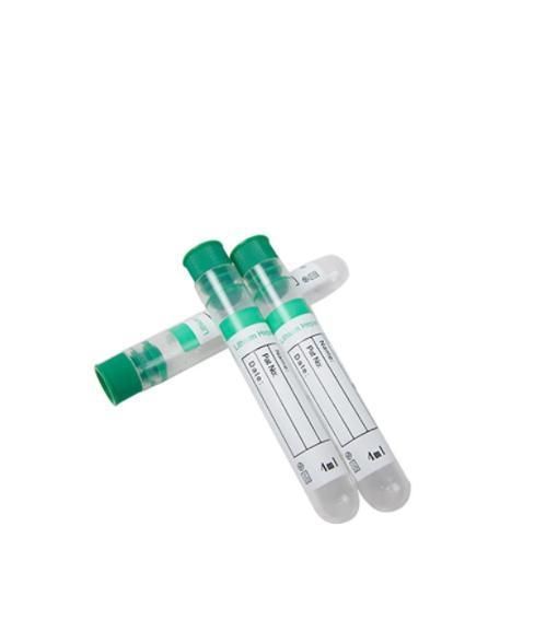 Disposable Sterile Pet/Glass Gel Heparin Sodium/Heparin Lithium Vacuum Blood Collection Tube