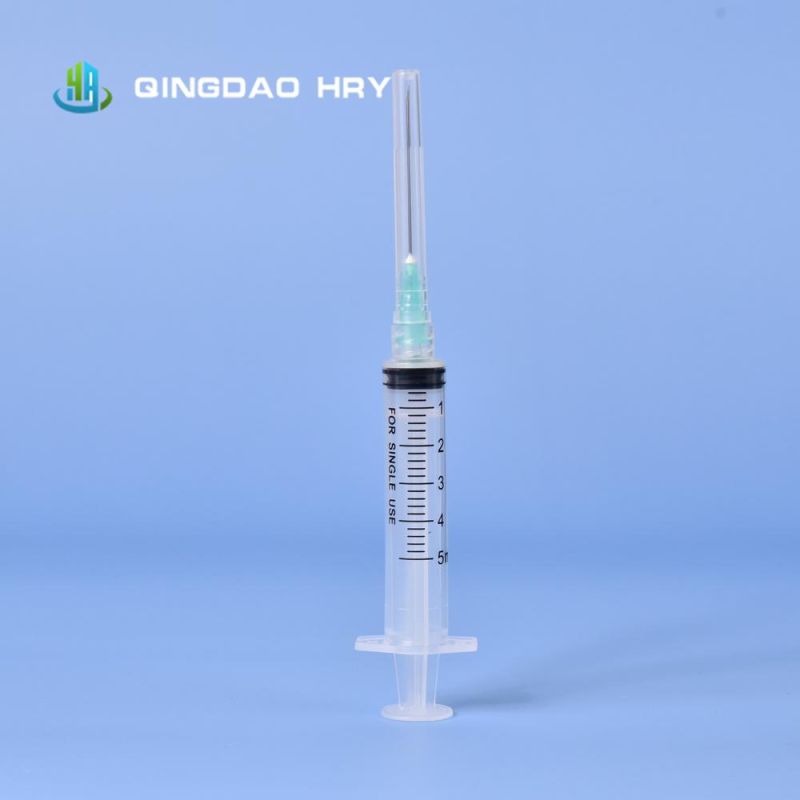 5ml Disposable Sterile Injection Syringe with Needle & Safety Needle, Insulin Syringe, Safety Syringe with CE FDA 510K and ISO13485
