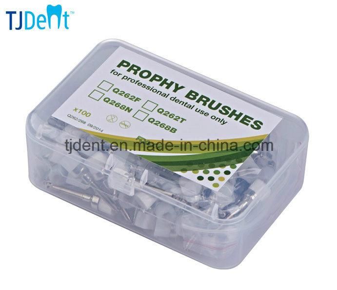 Dental Disposable Prophy Brushes Junior Ra Bristle Metal (Q268B)