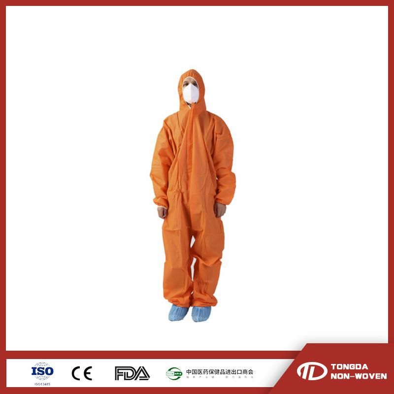 Disposable Waterproof Non Woven Coverall SMS Coverall Safety Microporous Coverall