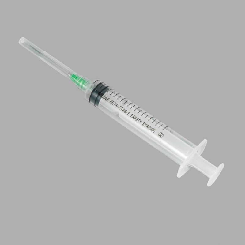 High Quality 1 3 510ml Hypodermic Ad Manual Retractable Safety Syringe