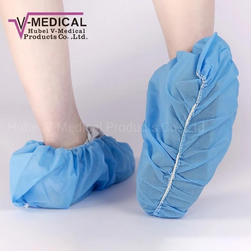 Blue Disposable PP Non Woven Shoe Cover Anti-Skid Isolation Use