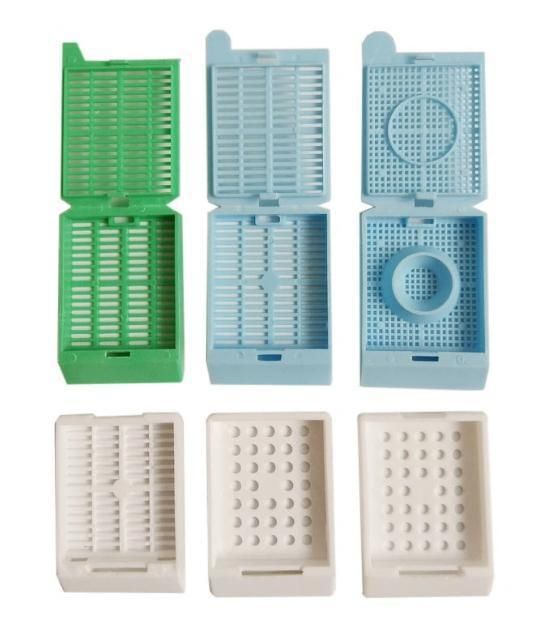 Laboratory Disposable Plastic Tissue Round Holes Embedding Cassette