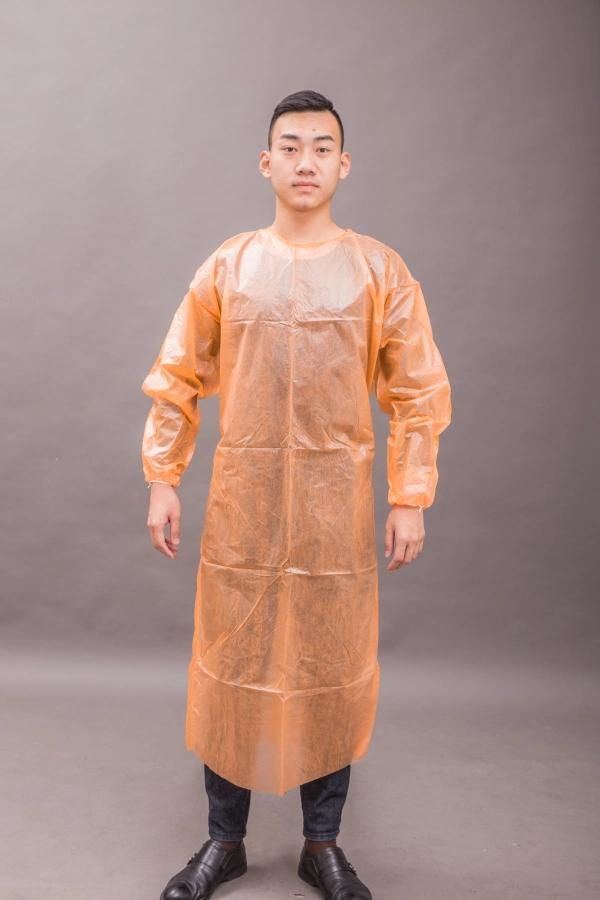 Disposable SMS PP Material Waterproof Non-Woven Fabric Disposable Protective Isolation Gown