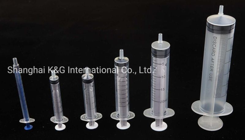 Luer Lock Slip 3-Parts Syringe with Needle 5ml 10ml 20ml 50ml