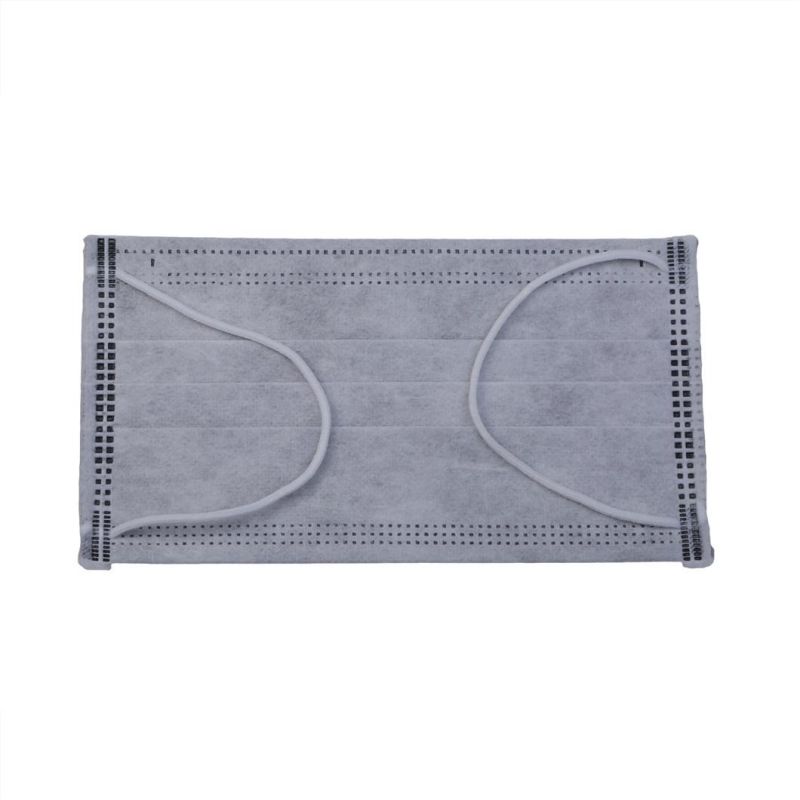 4 Ply Customized Grey Flat Activated Carbon Civilian Face Guard Reusable