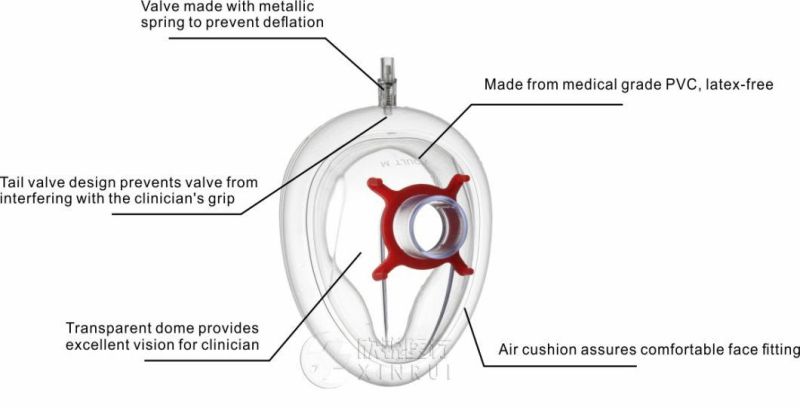 Disposable Medical PVC Anesthesia Mask Face Mask Adult XL Size 6