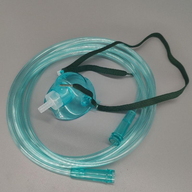 Elongated Under The Chin 2m Crush Resistant Tubing Medical Disposable Child Oxygen Mask