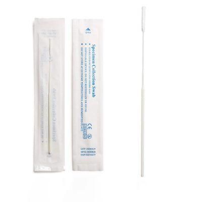 Meidcal Dispsoables Sterile Nasal Swab Oral Flocked Nasopharyngeal Swab for Collecting Virus Sample