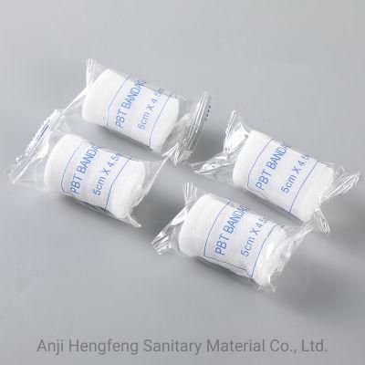 5cm *4.5m Elastic PBT Bandages Wound Dressing Sports Sprain Treatment for First Aid Kits