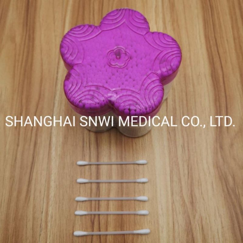 CE&ISO Certification Disposable Medical Sterile Swab Stick Nasal, Sterile Wooden Plastic Cotton Swab Stick for Hospital Use