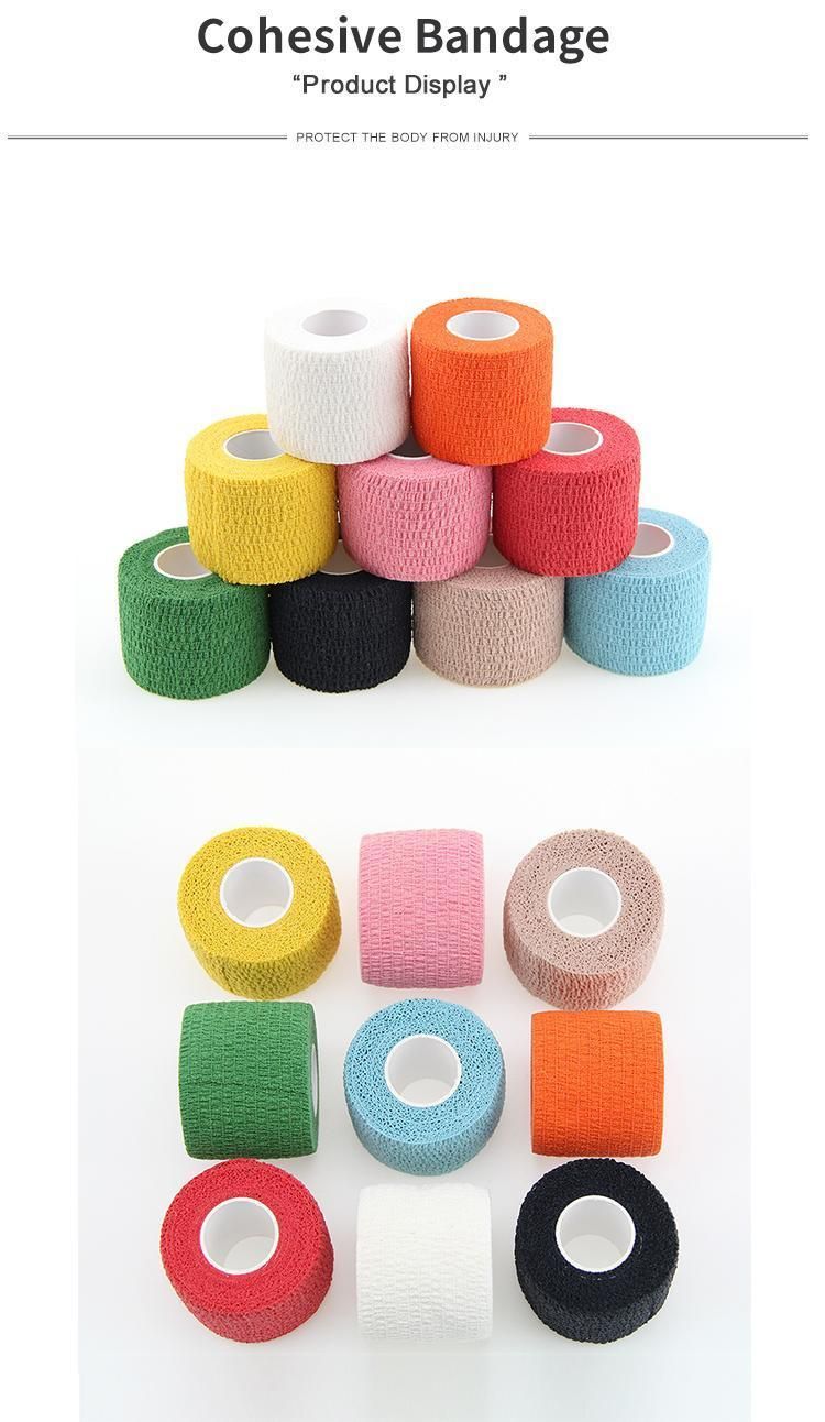 HD5 Cheaper Price Cohesive Self Elastic Non Woven Adhesive Bandage 4" X5yds