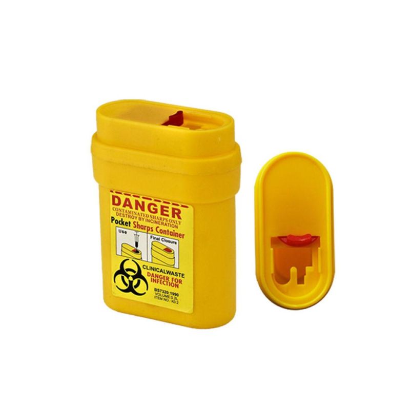 2 Gal Hospital CE Certificate Sharps Disposal Container Medical Safety Box for Syringe, Needle