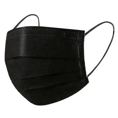 Manufacturer Made Wholesale Disposable 3 Ply Black Medical Face Mask