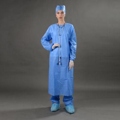 Disposable Medical Hospital Gown, SMS Gown, Yellow Isolation Gown