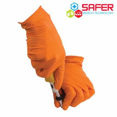 Disposable Nitrile Glove Powderfree Diamond Textured Work Gloves