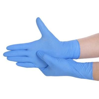 PVC Blue Vinyl Gloves Powdered, Disposable Medical PVC Gloves