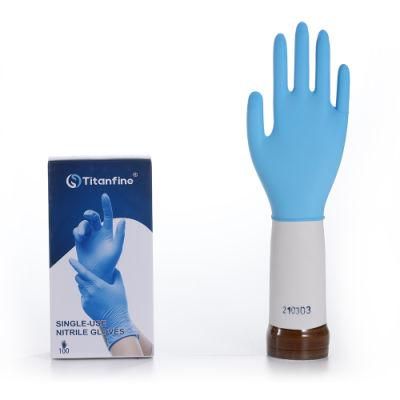 Cheap Blue Powder Free Examination Disposable Nitrile Gloves