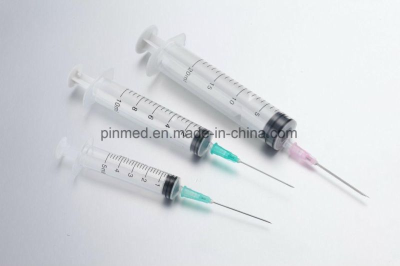 Pinmed Sterile Disposable 3 Parts Syringe 1ml/2ml/3ml/5ml/10ml