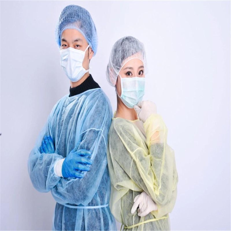 Quality Nonwoven Polypropylene Isolation Gown with Elastic Cuffs