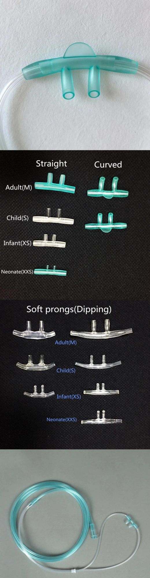 Disposable Medical Clear Nasal Oxygen Cannula with CE&ISO Supply