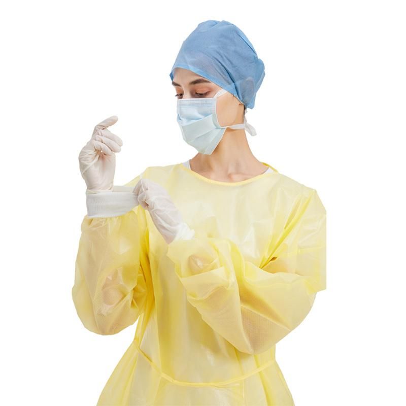 AAMI Level 3 Isolating Gown Blue Non Sterile Disposable Reverse Wear Disposable Isolation Clothing/Gown