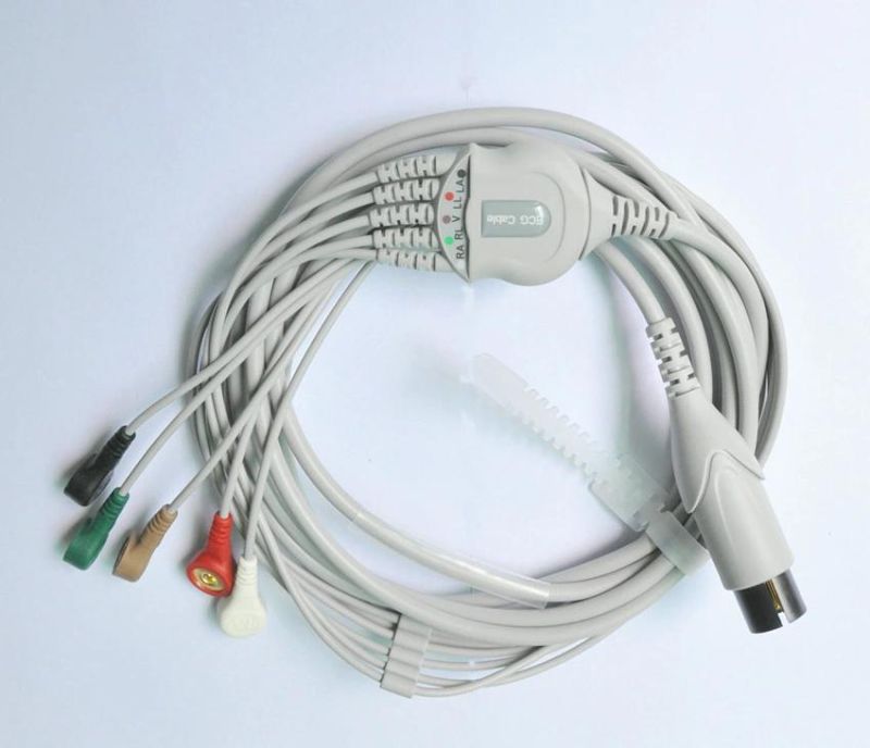 One-Piece Patient Monitor Cable 5 Leads ECG Cable