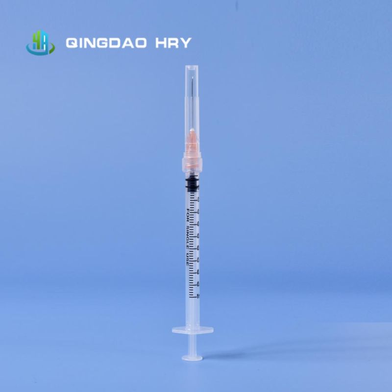 Disposable Luer Lock Syringe 1ml with Needle & Safety Needle FDA 510 K CE&ISO Improved