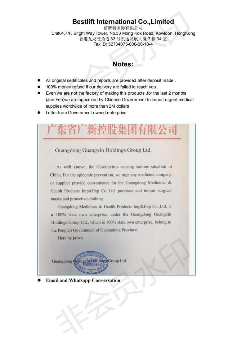 Ce FDA Certificate Overall Medical Protective Clothes