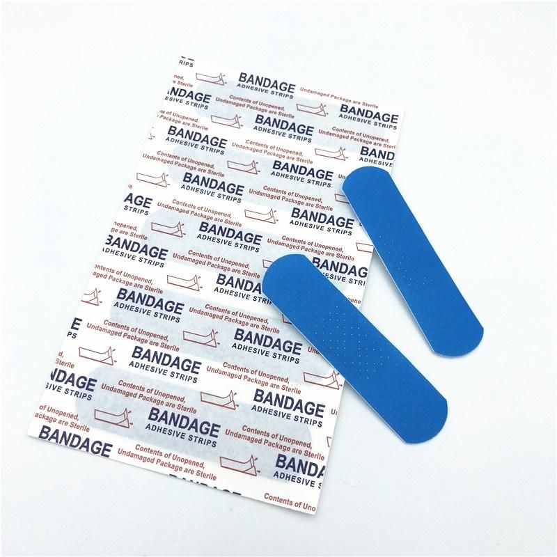 Medical Blue Metal Detectable Hypoallergenic Adhesive Wound Plaster Bandaid