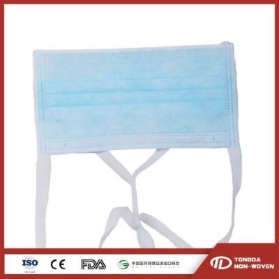 New Design Hospital Daily Use Disposable 3 Ply Surgical Tie-on Style Non-Woven Face Mask En14683 Type Iir