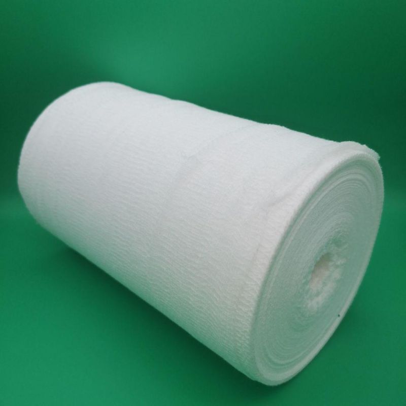 White Color Bleached Cotton Yarn Plain Gauze Rolling