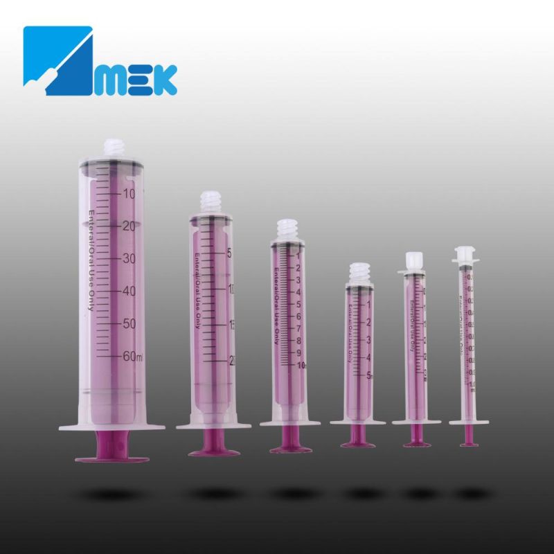 Disposable Enfit Syringe for Feeding Use with Silicon Pad Latex Free