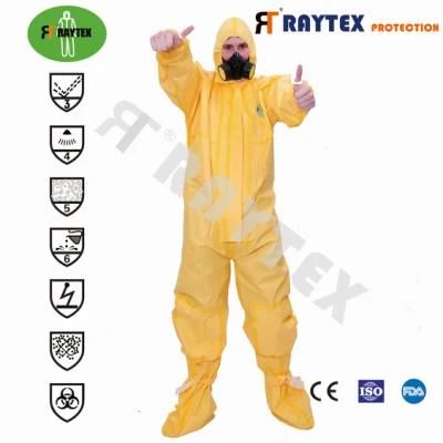 Type5/6 SMS Disposable SMS Protective Coverall with Collar