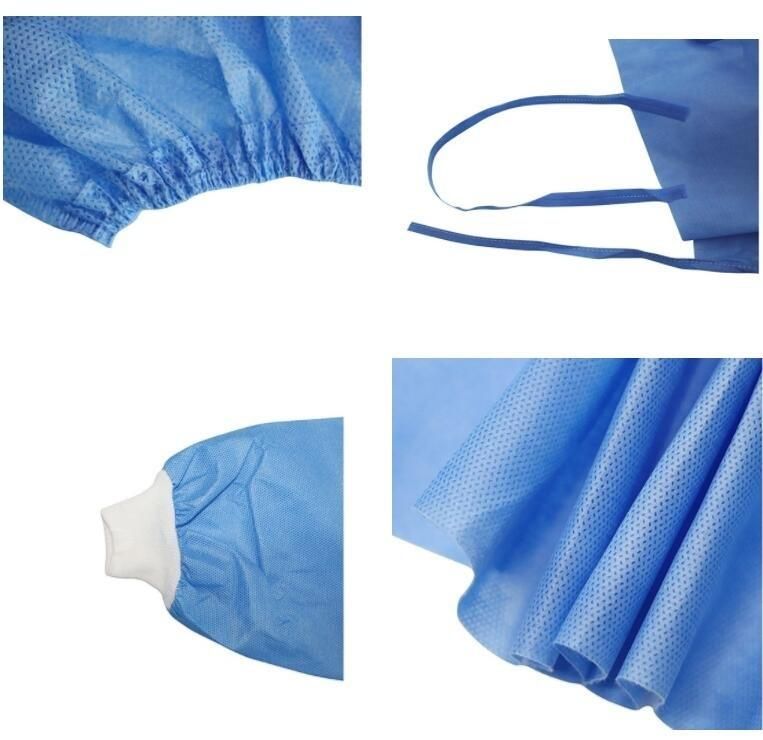 Disposable Non-Woven Protective Sterile Medical Surgical Gown Contact Gown