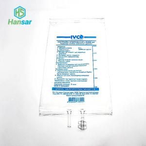 Disposable Medical Grade IV PVC Infusion Bag 500ml with Single Tube