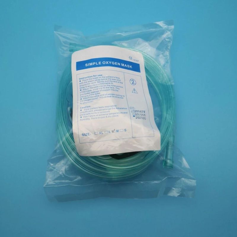 Medical Supply Simple Oxygen Mask/Nebulizer Mask/CPR Mask/Face Mask with Cushion