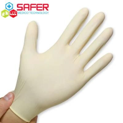 Long Latex Gloves Powder and Powder Free Disposable Examination with En455