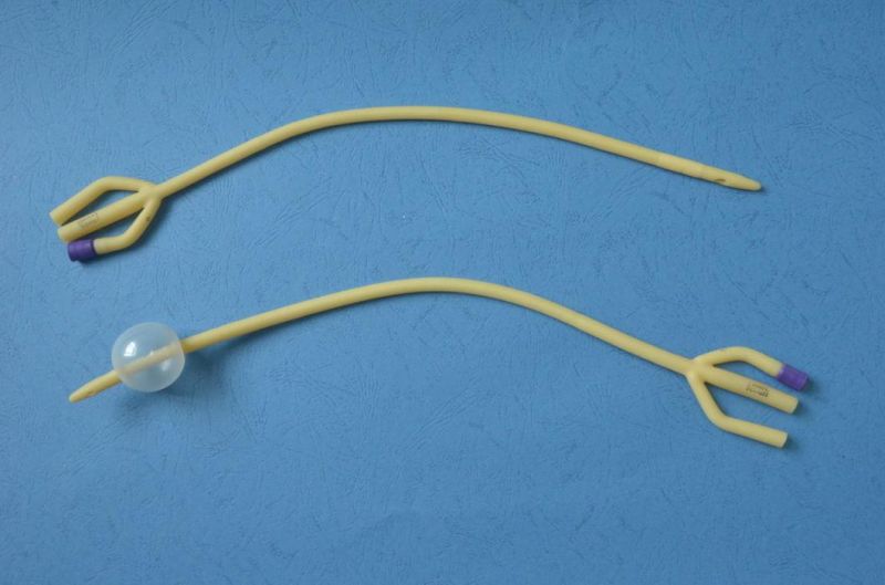 Medical Disposable Sterile Urine Silicone Coated Latex Foley Urinary Catheter with Balloon